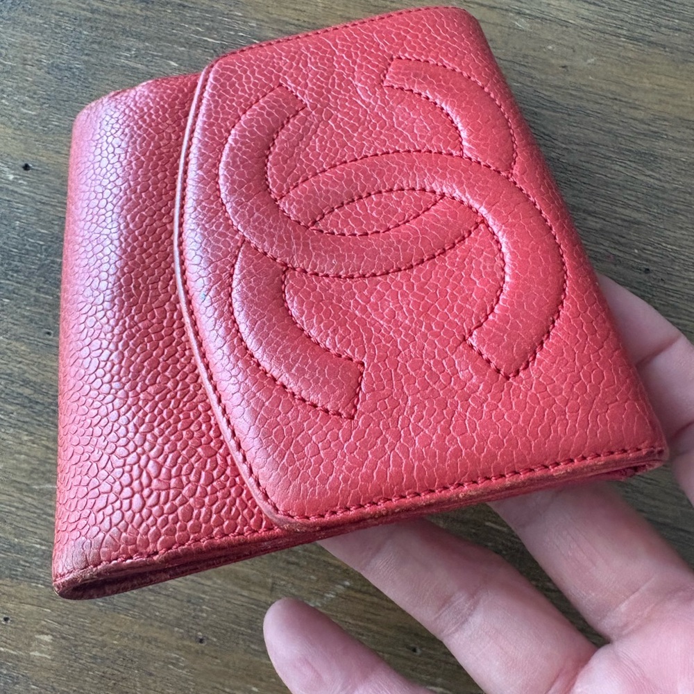 VINTAGE CHANEL WALLET Red Italy - Picture 13 of 17